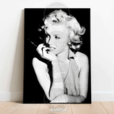 Marilyn Monroe Candid Elegance Wall Art | Iconic Black and White Hollywood Print